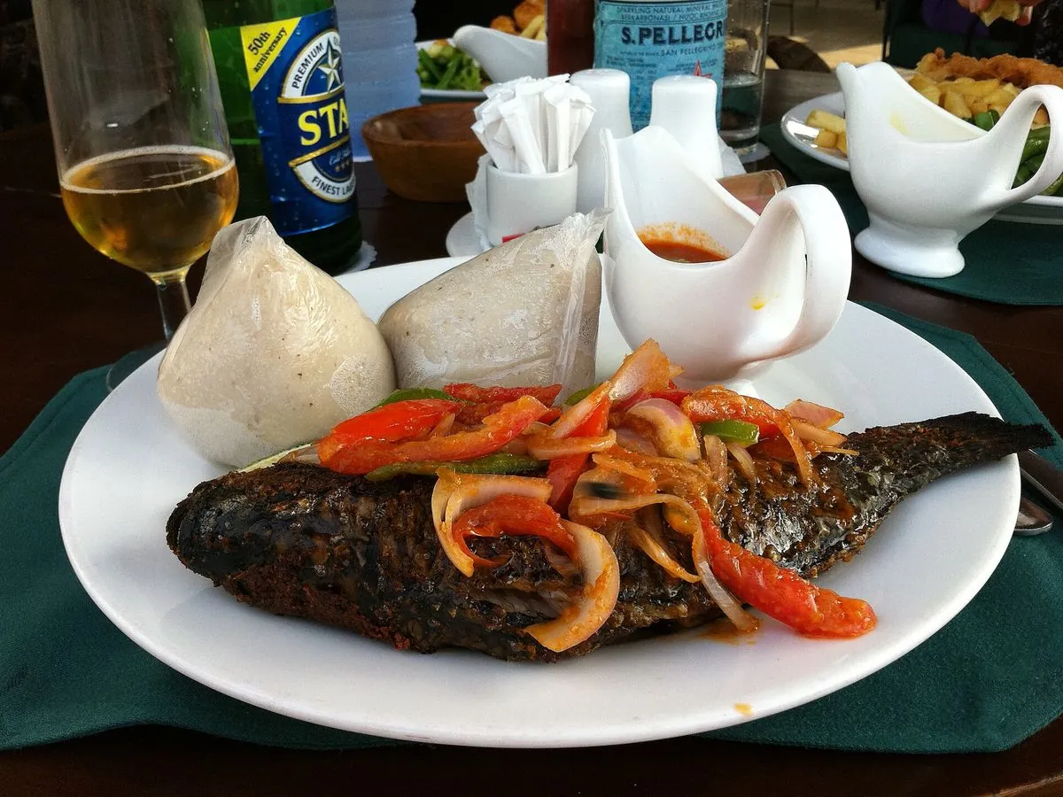 Banku con tilapia