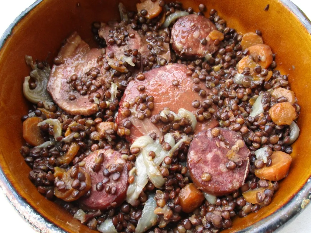 Petit salé aux lentilles