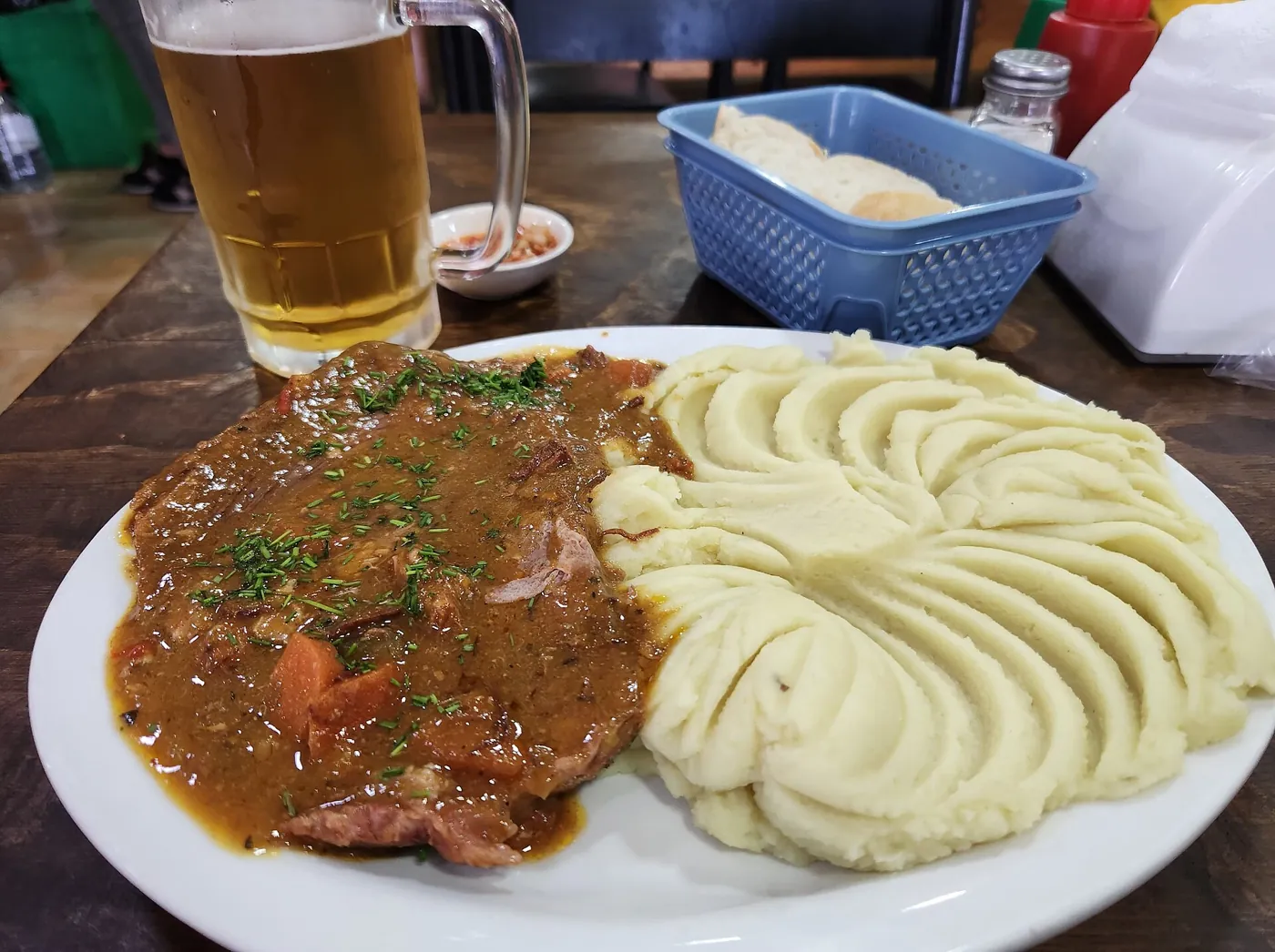 Plateada con puré picante